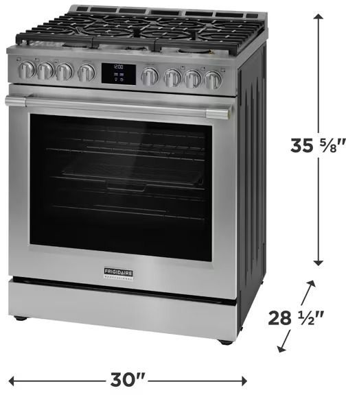 Frigidaire Professional® 30" Smudge-Proof® Stainless Steel Slide-In Gas Range-2