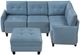 Homelegance® Garren 5-Piece Blue Modular Sectional with Storage and Ottoman-3