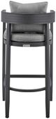 Armen Living Menorca 3-Piece Dark Gray Aluminum/Fabric Outdoor Counter Stool Set-5