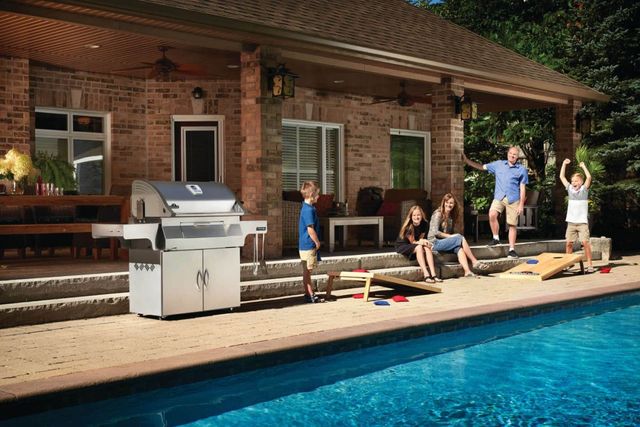 Napoleon 70" Stainless Steel Freestanding Charcoal Grill-4