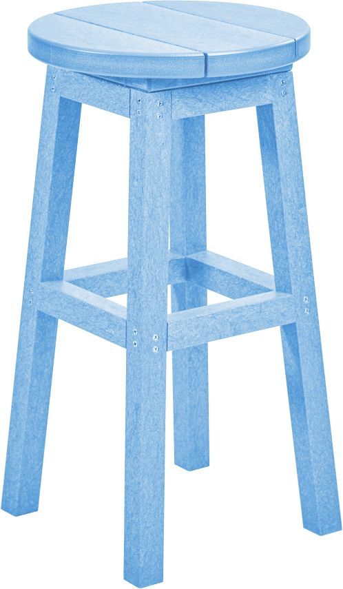 C R Plastics Generation Line Sky Blue Counter Stool-0