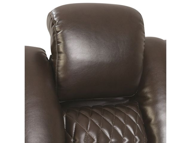 Coaster® Delangelo Brown Power Reclining Loveseat with Drop-Down Table-3