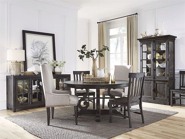 Magnussen Home® Bellamy Peppercorn 48" Round Dining Table-1