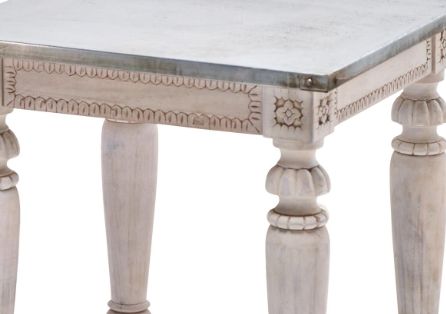 Jaipur Furniture Tatum White Wash Lamp Table-1