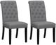 Coaster® Alana 2-Piece Grey Upholstered Tufted Side Chairs-4