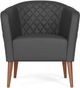 Weekender™ Webster Faux Gray Barrel Chair-1
