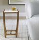 Uttermost® Affinity White Accent Table with Gold Base-1