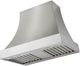 La Cornue Cascade Series 36" Stainless Steel Wall Mounted Range Hood with Polished Chrome Trim-0