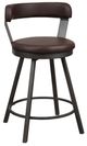 Homelegance® Appert Brown/Dark Gray Swivel Counter Height Chair-0