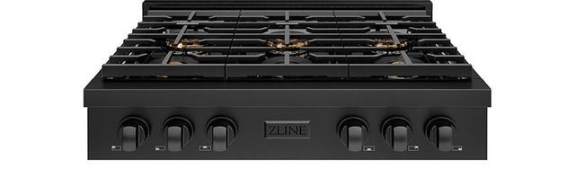 ZLINE Paramount 36" Black Stainless Steel Gas Rangetop-0