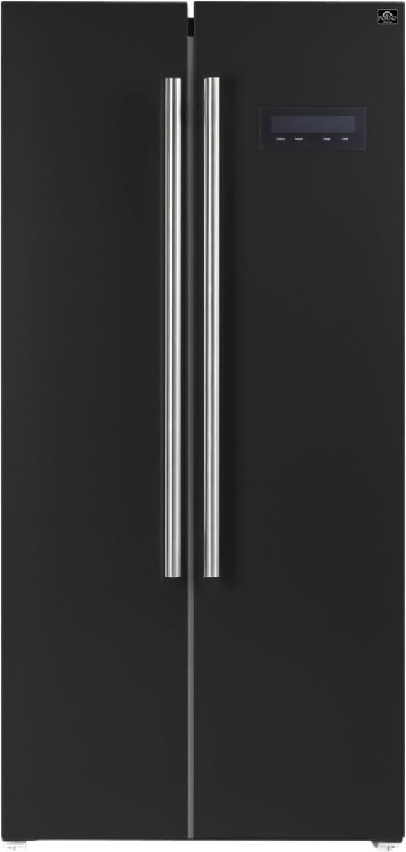 FORNO® Salerno Espresso 33 in. 15.6 Cu. Ft Black Freestanding Side