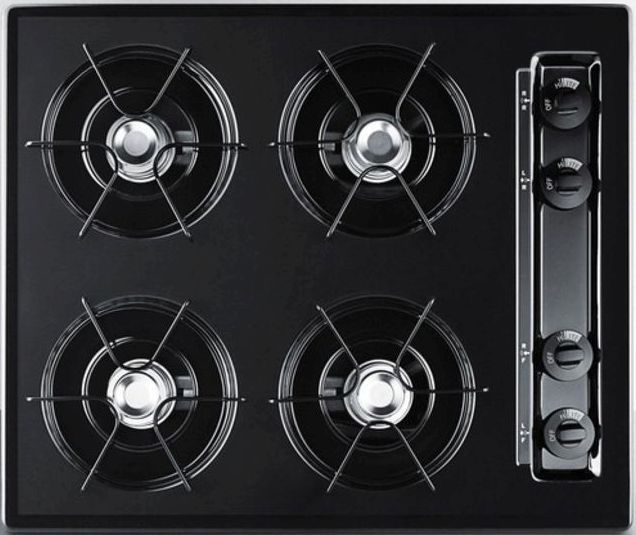 Summit® 24" Black Gas Cooktop-0