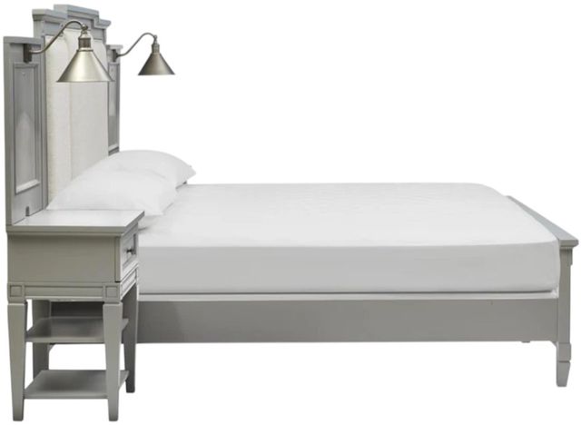 Magnussen Home® Glenbrook Natural/Pebble Queen Upholstered Wall Panel Bed -2