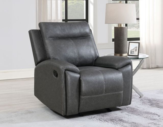 Steve Silver Co. Gaston Gray Manual Glider Recliner-2