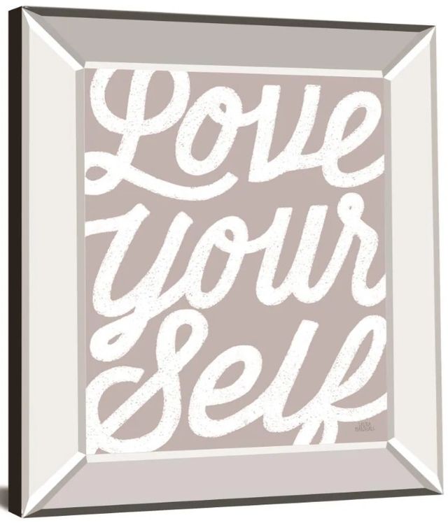 Classy Art Positivity VIII by Laura Marshall Mirror Framed Wall Art-1