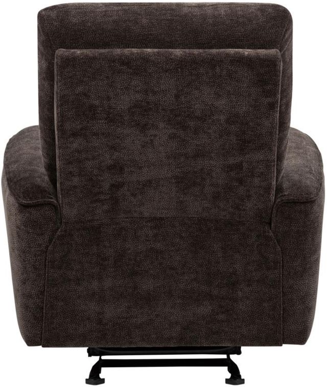 Coaster® Navarro Dark Brown Chenille Upholstered Glider Manual Recliner Chair-3