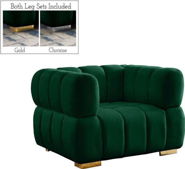 Meridian Furniture Gwen Green Velvet Chair-0