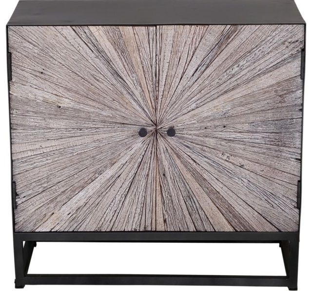 Jofran Inc. Astral Plains Reclaimed Gray 2-Door Accent Cabinet-1