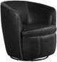Elements International Vito Pebble Black Swivel Chair-0
