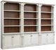 Martin Furniture Durham 3-Piece Brushed Chalk Tall Bookcase Set-0