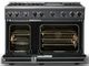 Viking® 7 Series 48" Cast Black Pro Style Liquid Propane Gas Range with 12" Reversible Griddle-1