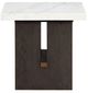 Signature Design by Ashley® Burkhaus White End Table with Dark Brown Base-2