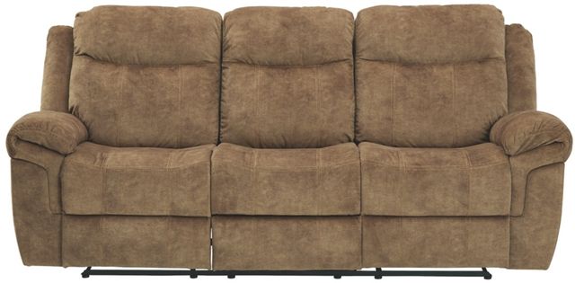 Signature Design by Ashley® Huddle-Up Nutmeg Recling Sofa with Drop Down Table-1