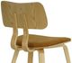Armen Living Jaguar 3-Piece Camel/Oak Dining Chair Set-5