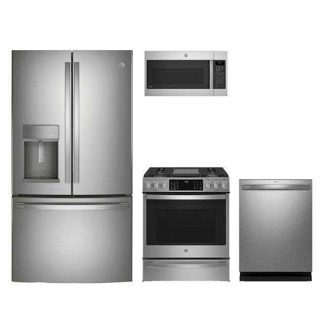 GE Profile 4 Piece Stainless Steel Kitchen Package-0