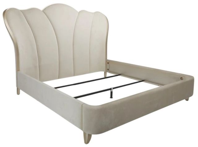 Michael Amini® Villa Cherie Caramel/Champagne California King Upholstered Panel Bed -2