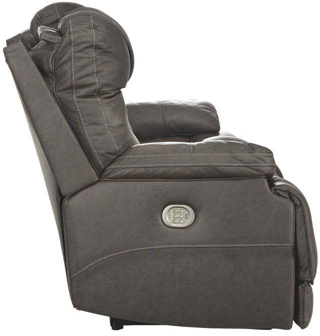 Signature Design by Ashley® Wurstrow Smoke Power Reclining Sofa with Adjustable Headrest-1