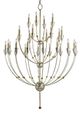 Currey & Company Paradox Silver Granello/Gold Leaf Chandelier-0