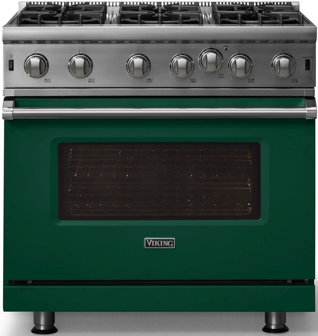 Viking® 5 Series 36" Ivy Pro Style Natural Gas Range-3
