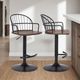 Armen Living Edward Black/Walnut Bar Stool-1