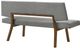 Armen Living Channell Charcoal/Walnut Upholstered Dining Bench-2