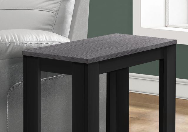 Monarch Specialties Inc. Grey Top Accent Table with Black Base-2