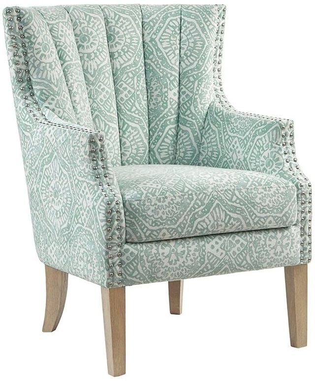 Olliix by Madison Park Hayworth Light Teal Accent Chair-1