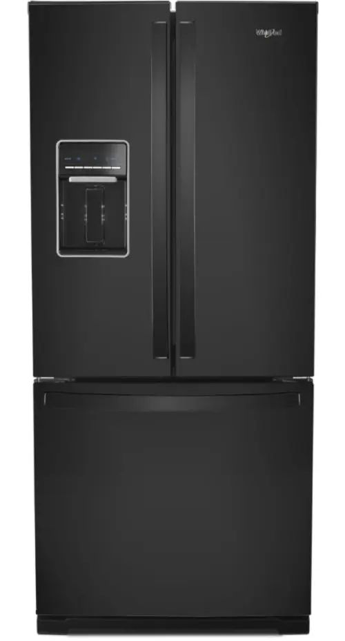 Whirlpool® 30" 19.7 Cu. Ft. Black French Door Refrigerator-0