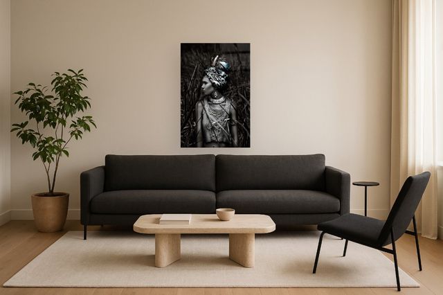 Classy Living Wild Woman Frameless Tempered Glass Wall Art-1