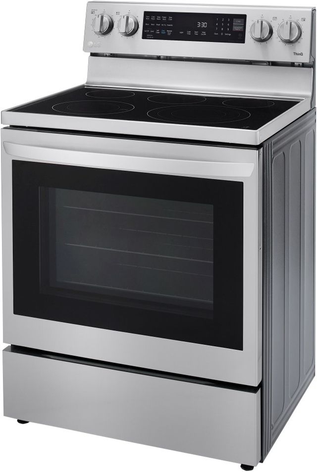 LG 30" PrintProof™ Stainless Steel Freestanding Electric Range-LREL6325F-3