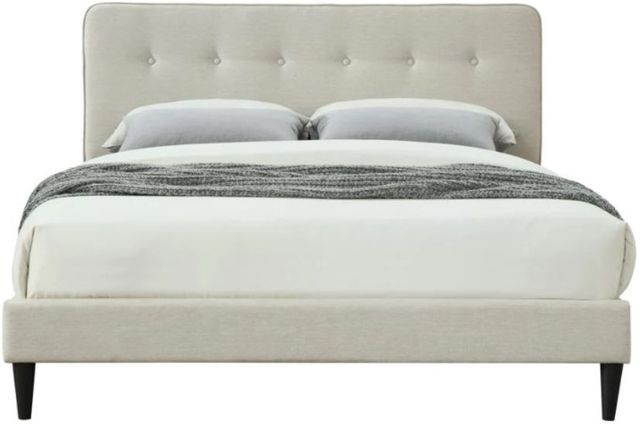 Bernards Amelia Beige King Panel Bed with USB Port-1