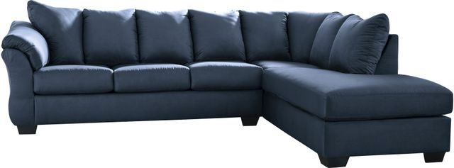 Signature Design by Ashley® Darcy 2-Piece Blue Right-Arm Facing Sofa Sectional and Chaise-0