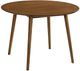 Armen Living Arcadia and Juno 5-Piece Blue/Walnut Dining Set-2
