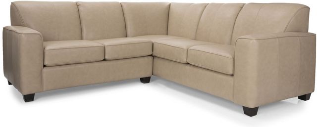 Decor-Rest® Furniture LTD 3705 2-Piece Beige Leather Sectional Sofa-0
