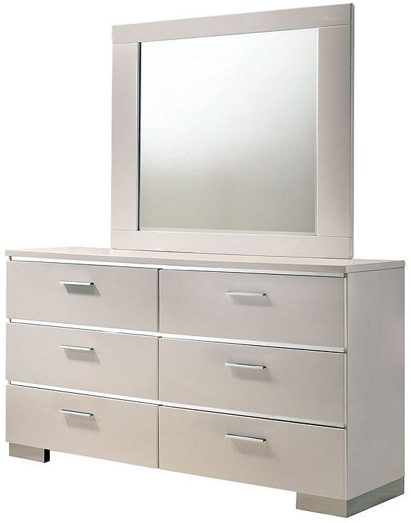 Furniture of America® Carlie 4-Piece White Queen Bedroom Set-2
