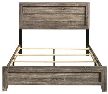 Bernards Louis Taupe Full Panel Bed-3