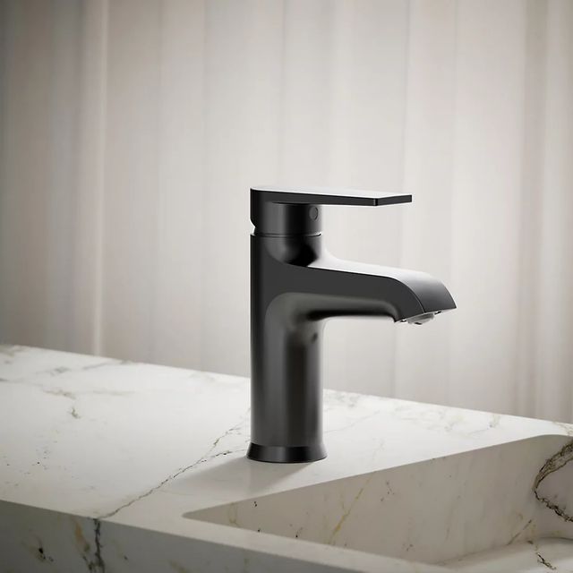KOHLER® Hint® Matte Black Single-Handle Bathroom Sink Faucet-2
