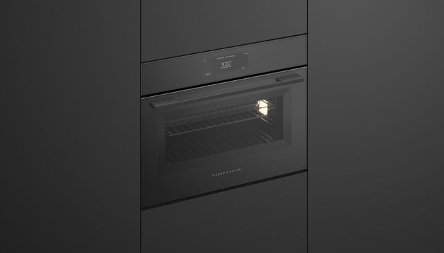 Fisher & Paykel Series 7 24” Black Glass Minimal Compact Convection Electric Speed Oven-4