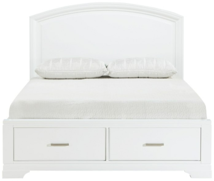 Homelegance Hudson White Queen Storage Panel Bed
