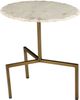 TOV Furniture Hanish Set of 2 White Marble Tables-2